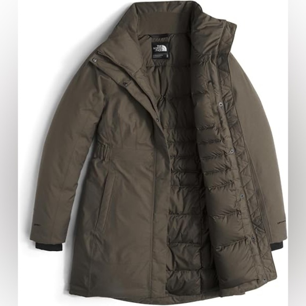 Women’s North Face Artic Down Parka II in Olive Green